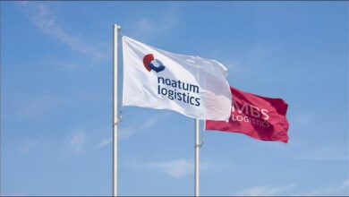 AD Ports Group and MBS Logistics logos symbolizing their strategic acquisition.