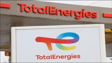 TotalEnergies pipeline system with gauges and valves for oil and gas transport.