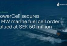 PowerCell marine hydrogen fuel cell system for sustainable zero-emission shipping.