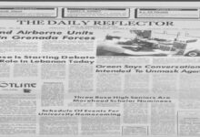 Front page of the Daily Reflector, October 26, 1983, showing 'Mash Makes' executive story.