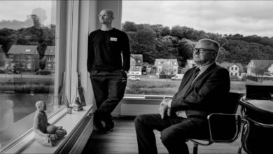 Anglo-Eastern executives Bjorn Hojgaard and Carsten Ostenfeldt pose in an office setting.