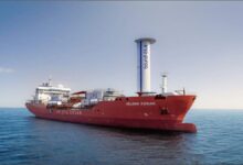 BW Epic Kosan's LPG carrier Helena Kosan equipped with a Bound4blue suction sail system.