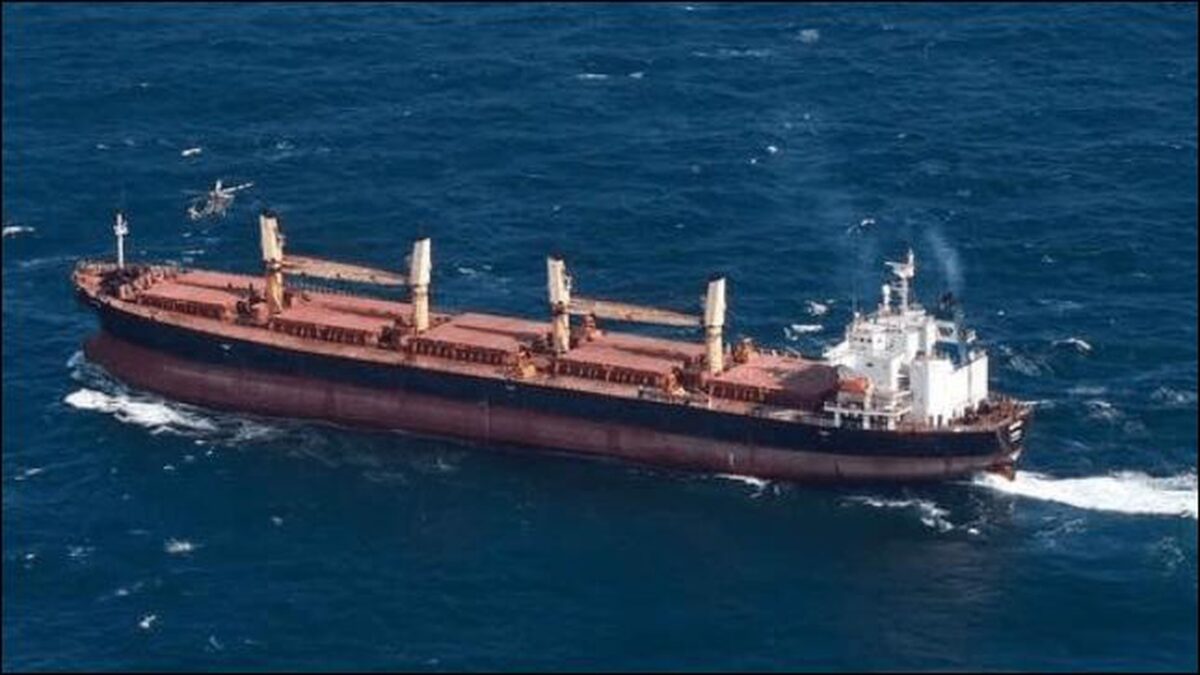 The bulker Mathew, involved in Ireland's massive cocaine seizure.