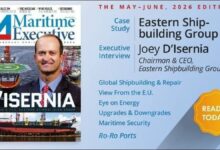 The Maritime Executive magazine's Shipbuilding & Repair Edition cover.