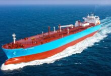 The first Maersk Very Large Ammonia Carrier (VLAC) delivered by HD Hyundai Samho.