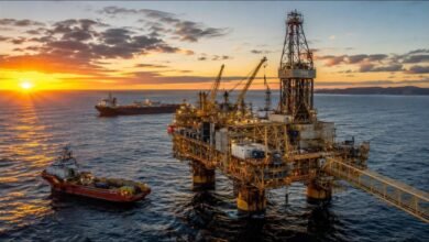 Offshore oil and gas production platform operating in the North Sea, UK waters.