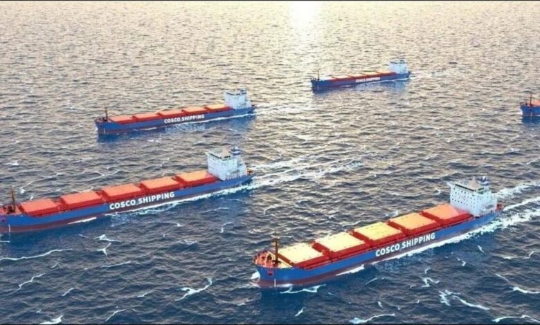 A large COSCO Shipping bulk carrier vessel, representing the expanded fleet.