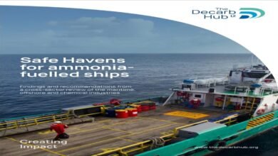 Official photo from The Decarb Hub about ammonia-fuelled vessel safety standards.