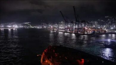 La Guaira port in Venezuela, with the USS Fort Lauderdale, as earthquake recovery continues.