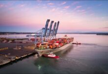 Bustling Port of Tacoma with container ships and cranes, symbolizing ocean freight.
