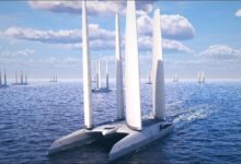 DRIFT Energy wind-powered vessel producing green hydrogen at sea.
