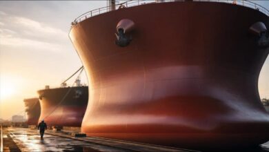 A large bulk carrier ship sailing at sea, representing Seanergy Maritime.
