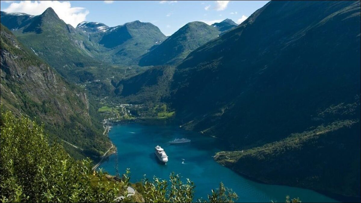A Norwegian Cruise Line ship at sea, representing optimized maritime operations.