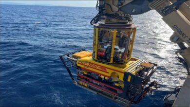 A Fugro survey vessel conducts offshore geo-data collection for carbon capture infrastructure.