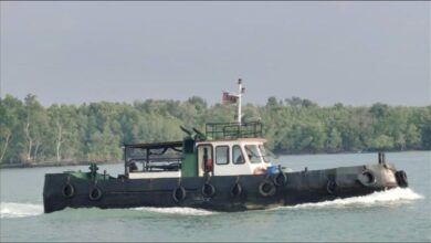 Malaysian authorities detain a tugboat for carrying undocumented diesel fuel.