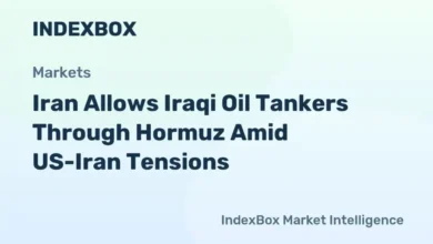 An oil tanker navigates calm waters, vital for Strait of Hormuz transit.
