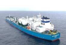 Maran Tankers' Suezmax vessel, Maran Myrsini, sailing at sea.