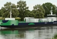 Concept design of the new green methanol bunkering vessel for Port of Klaipėda.
