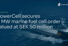 PowerCell marine fuel cell system for sustainable maritime technology.
