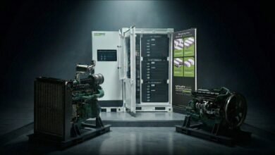A powerful Volvo Penta industrial engine, designed for data center power generation.