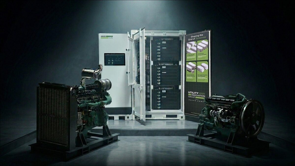 A powerful Volvo Penta industrial engine, designed for data center power generation.