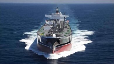 Kawasaki's Lyla Pathfinder, an LPG/ammonia carrier, sails on the ocean.