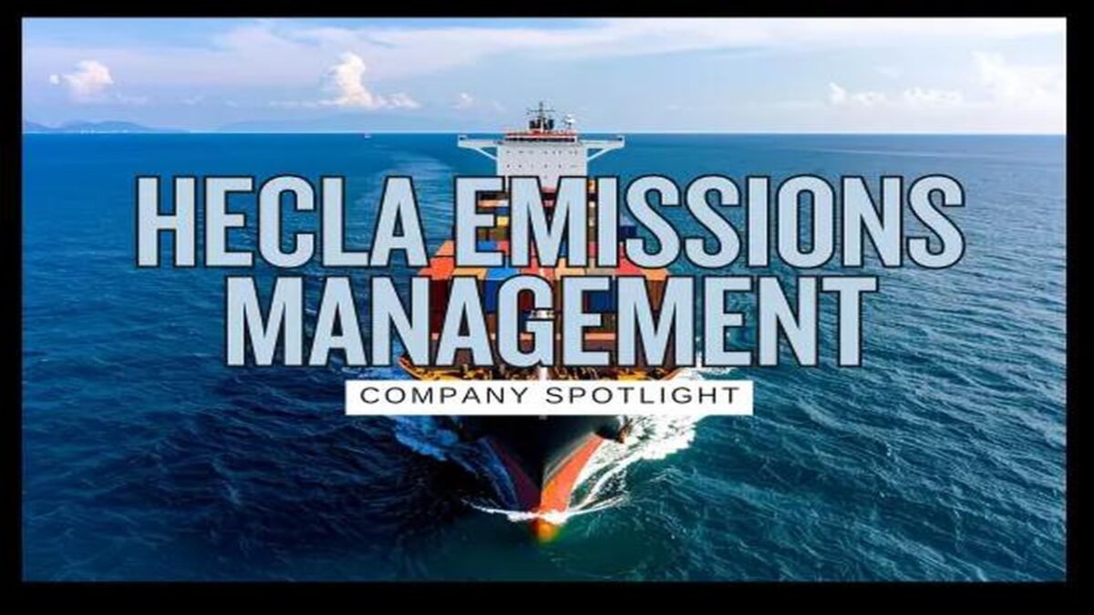 Hecla Emissions Management graphic illustrating maritime industry compliance.