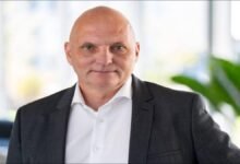 Portrait of Ole Graa Jakobsen, Maersk's retiring technology chief.