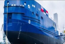 Estonia's new biomethane-battery powered multipurpose state vessel on the water.