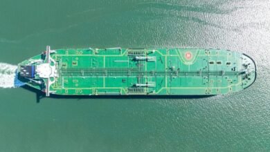 A massive oil tanker navigating open waters, representing Trafigura's new Volare Shipping fleet.