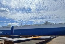 The vehicle carrier ARC Freedom sailing after joining the U.S.-flag fleet.