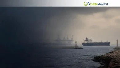 A large oil tanker navigates the waters of the Arabian Gulf near Fujairah.