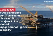 Zachary Brown, Woodside Energy Production Engineer, on an offshore gas platform.