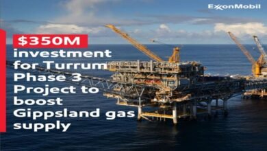 Zachary Brown, Woodside Energy Production Engineer, on an offshore gas platform.