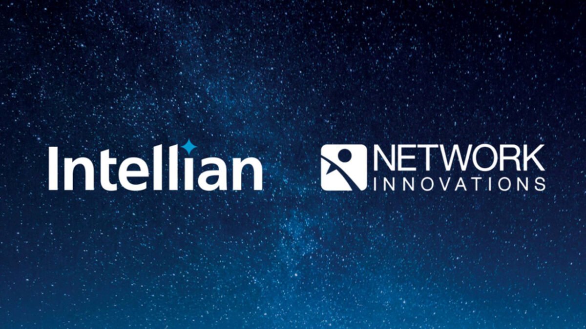 A white Intellian flyaway satellite terminal designed for advanced military and government communications.