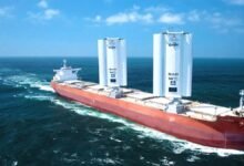 A large Odfjell chemical tanker sails on calm seas.