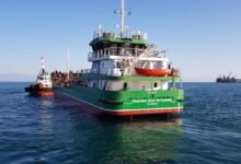 TotalEnergies Lubmarine Aurelia FE lubricant product for marine engines.
