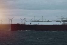 A Very Large Gas Carrier (VLGC) navigating through the Panama Canal.