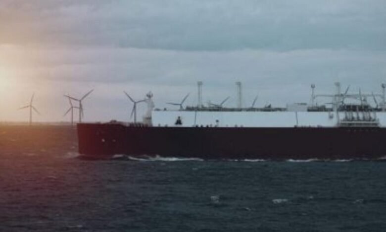 A Very Large Gas Carrier (VLGC) navigating through the Panama Canal.