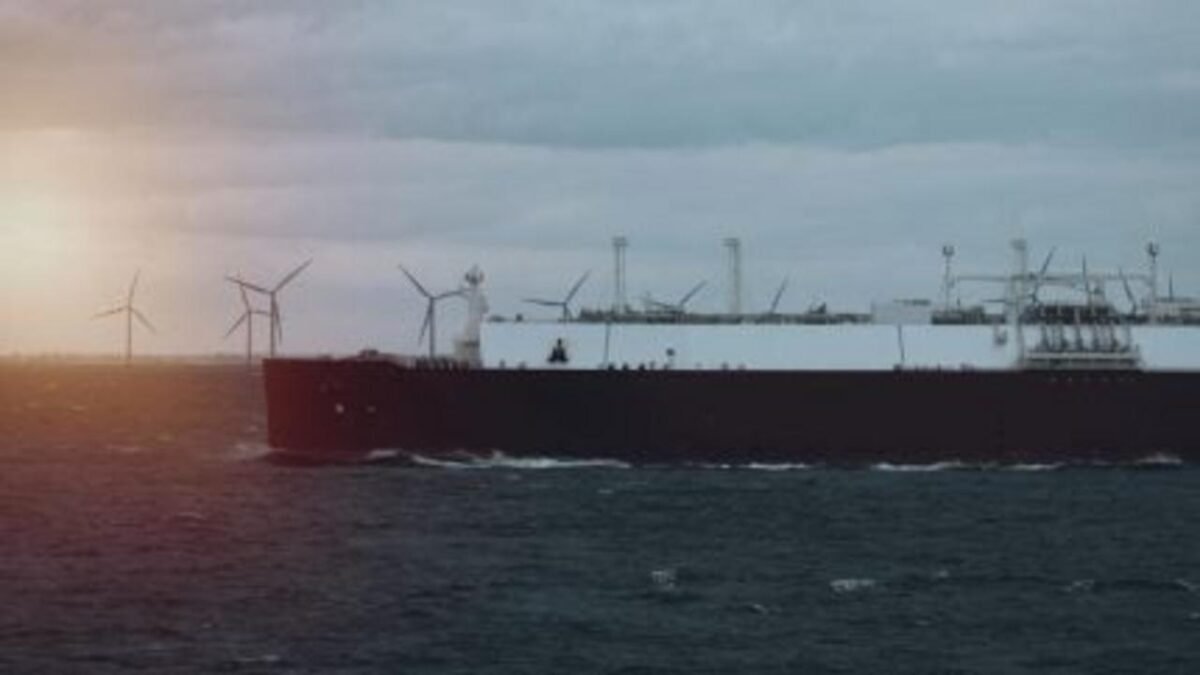 A Very Large Gas Carrier (VLGC) navigating through the Panama Canal.