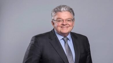 John Pearson, Global CEO of DHL Express, poses for a professional portrait.