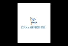A large Capesize bulk carrier vessel navigates the open sea, representing Diana Shipping's fleet.