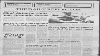 Scanned page of The Daily Reflector newspaper, dated Wednesday, October 26, 1983, showing headlines.