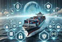 Digital data streams secure a ship's critical maritime operations.