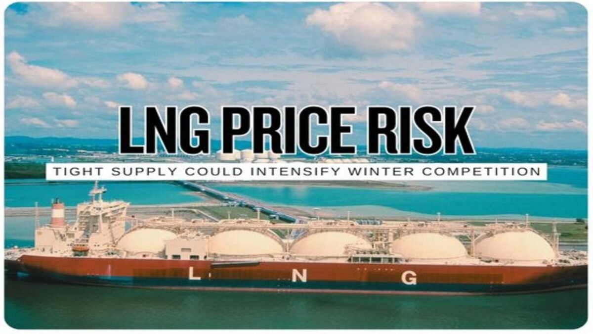 A large LNG carrier vessel on the ocean, symbolizing global liquefied natural gas prices.