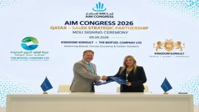 Executives from Kingdom Konsult and TBFCO signing a biofuel partnership agreement.