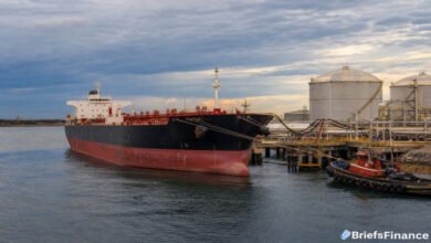 A large oil tanker vessel sailing at sea, representing Alkagesta's expansion into the bunker shipping market.