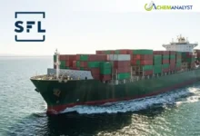 A large Very Large Ammonia Carrier (VLAC) ship sailing on the open ocean.