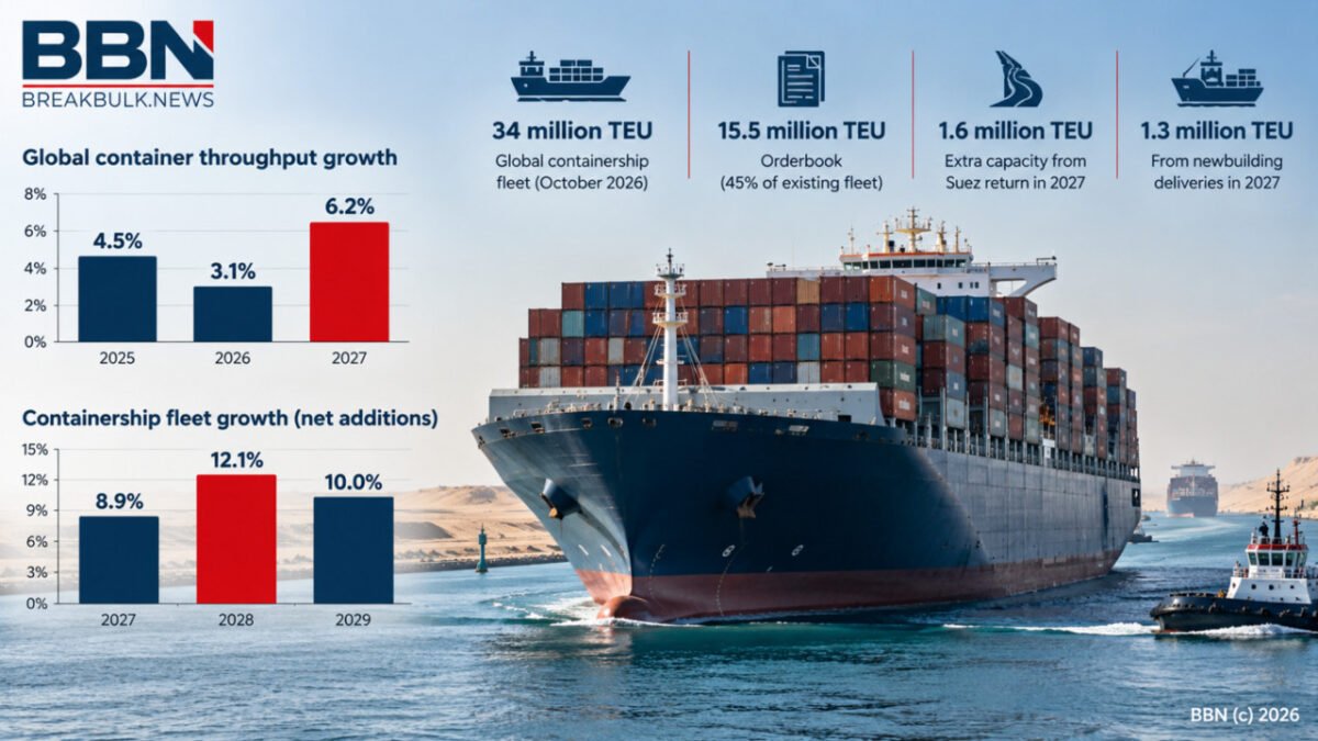 Container ship orderbook tops 15 million TEU