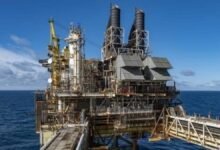 An offshore oil and gas platform in the North Sea, relevant to Aker Solutions' expanded BP deal.